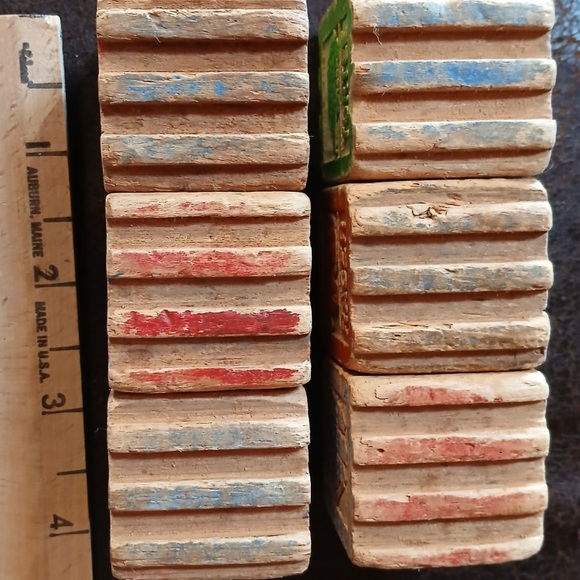 Vintage Wooden Blocks Kids Toys 1940s Americana - Picture 5 of 6